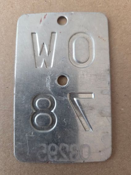 Sachs Ecriteaux: Velonummer OW 78 plaque Velo – D'occasion à Schenkon par Uhu007 1