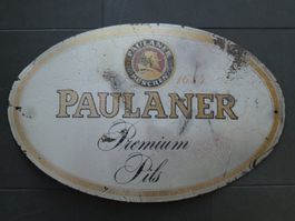 Altes Emailschild PAULANER / MÜNCHEN