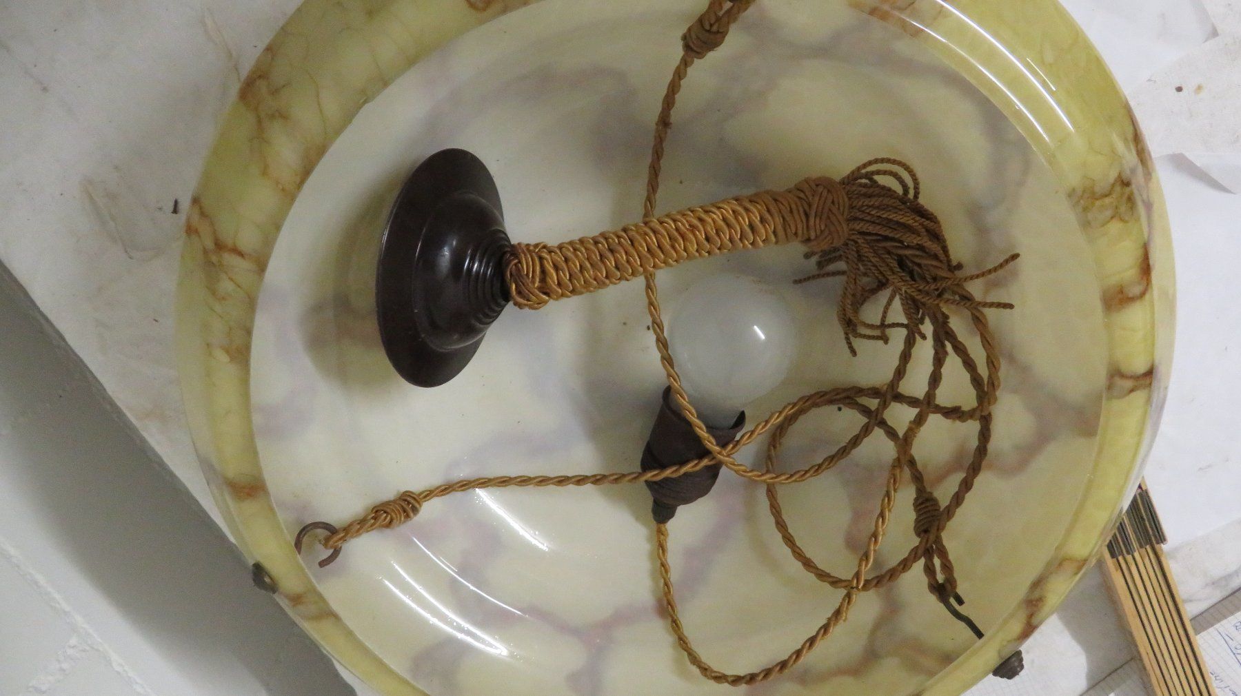 Lampade: Deckenlampe antik Lampenschirm marmoriert – Usato da Wetzikon ZH venduto da morda1954 3