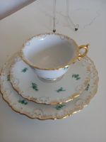 Meissen Porzellan Mokkatasse Untertasse Golddekor