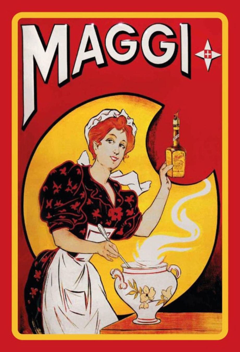 Maggi Insegne: Blechschild-MAGGI-SUPPENKÖCHIN – Nuovo e nell'imballaggio originale da Rupperswil venduto da big-one-sale