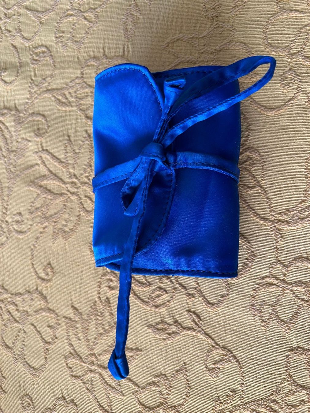 Astucci : Porta gioielli da viaggio in tessuto blu – Usato da Melano venduto da H-Sara 1