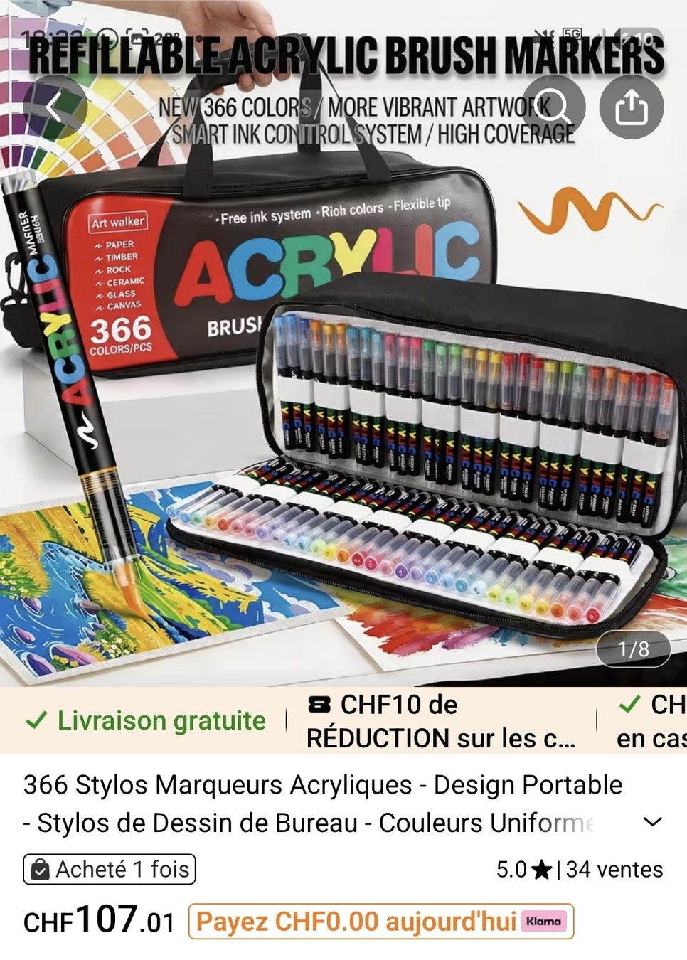 Stifte & Marker: Stilos acrylique - Brush marker - 366 pieces – Neu und originalverpackt aus Payerne von fantasy124 3