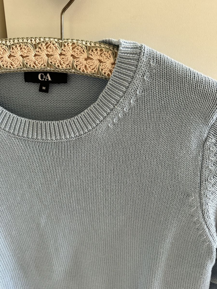 C&A Pulls & Sweat-shirts: C&A Pullover hellblau Kurzarm Grösse M neu aus Baumwolle – Neuf (Voir description) à Langnau aA par Camelia14 3