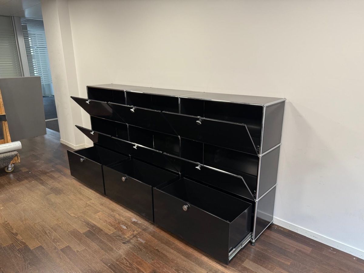 Kommoden: USM Sideboard schwarz – Gebraucht aus Grenchen von Design-Outlet 1