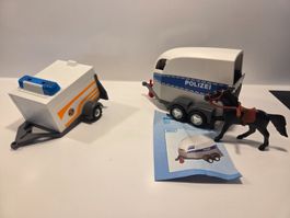 Playmobil Polizei Pferdeanhänger mit Zubehör gebraucht