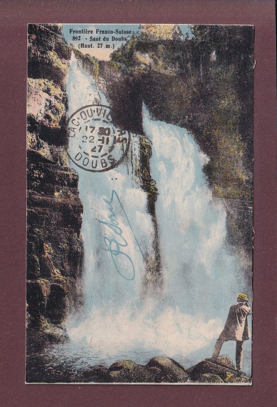 Cartoline postali: SAUT DU DOUBS - 1927 – Usato da Pully venduto da nicecards