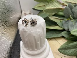 Kleine Blumen Ohrstecker, Sterlingsilber