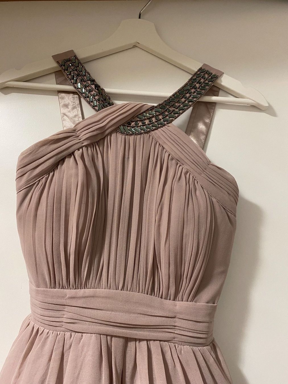 Kleider: Kleid midi taupe/violett Gr. 34 – Gebraucht aus Root von mele2013