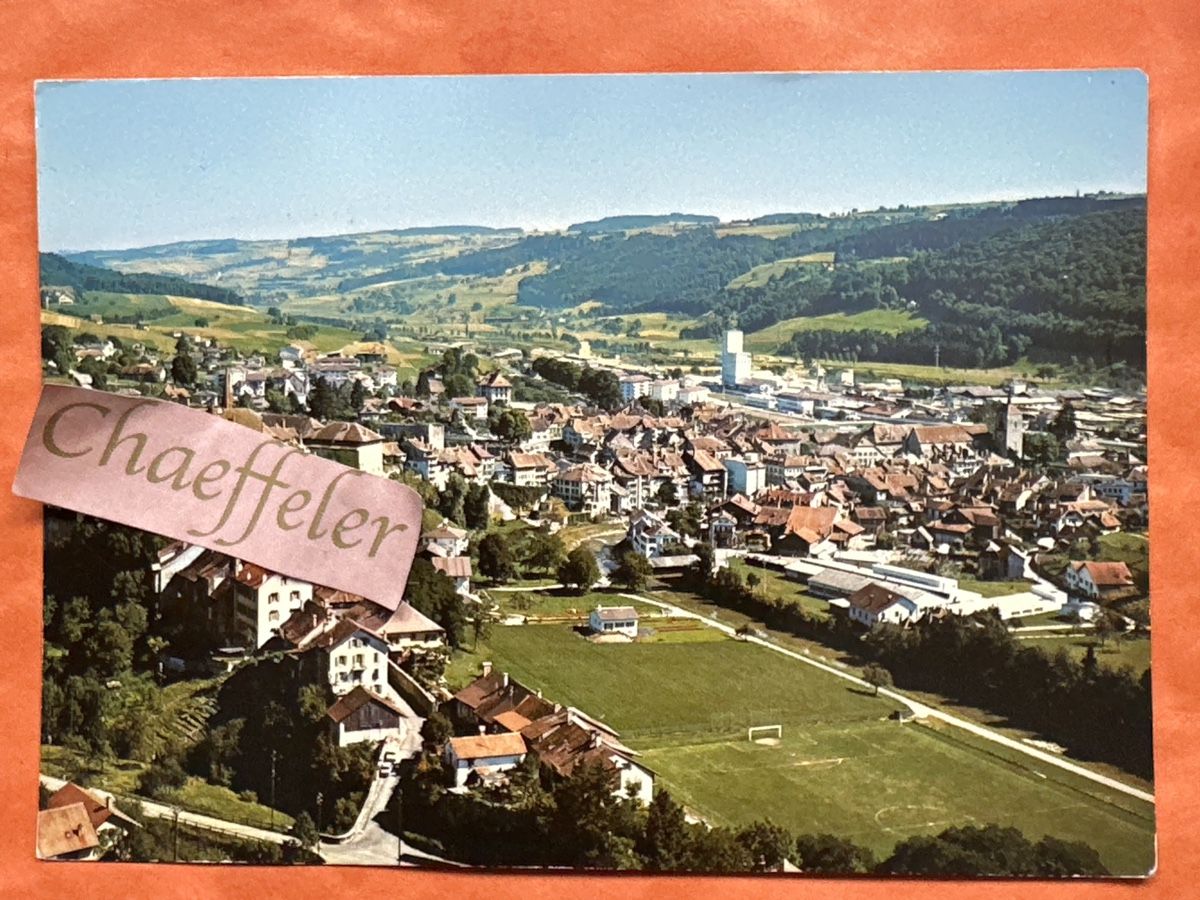 Cartoline postali: Moudon, Schweiz, Vue aérienne – Usato da Zürich venduto da Chaeffeler