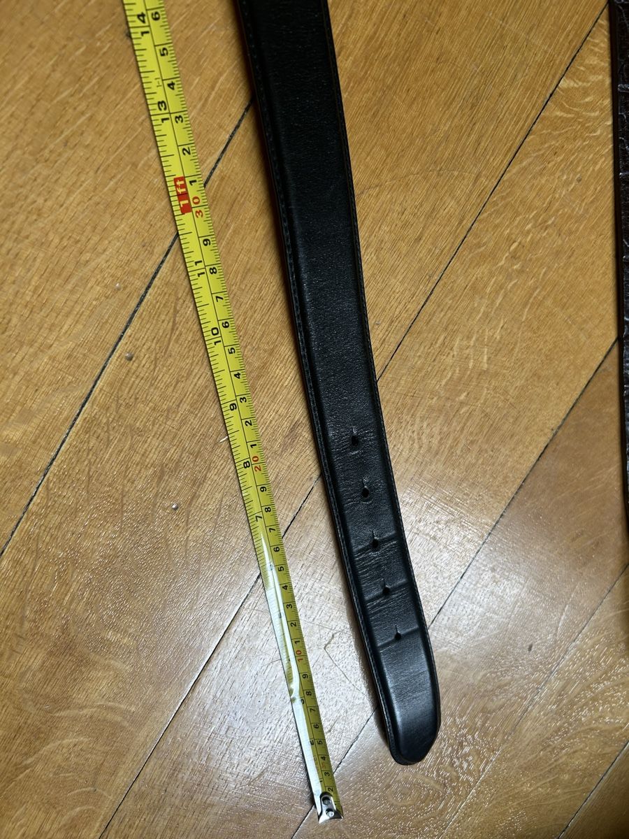Gürtel: Ralph Lauren Leather Belt, Silver, Size 34/85 Black – Gebraucht aus Lausanne von dre_th8k 2
