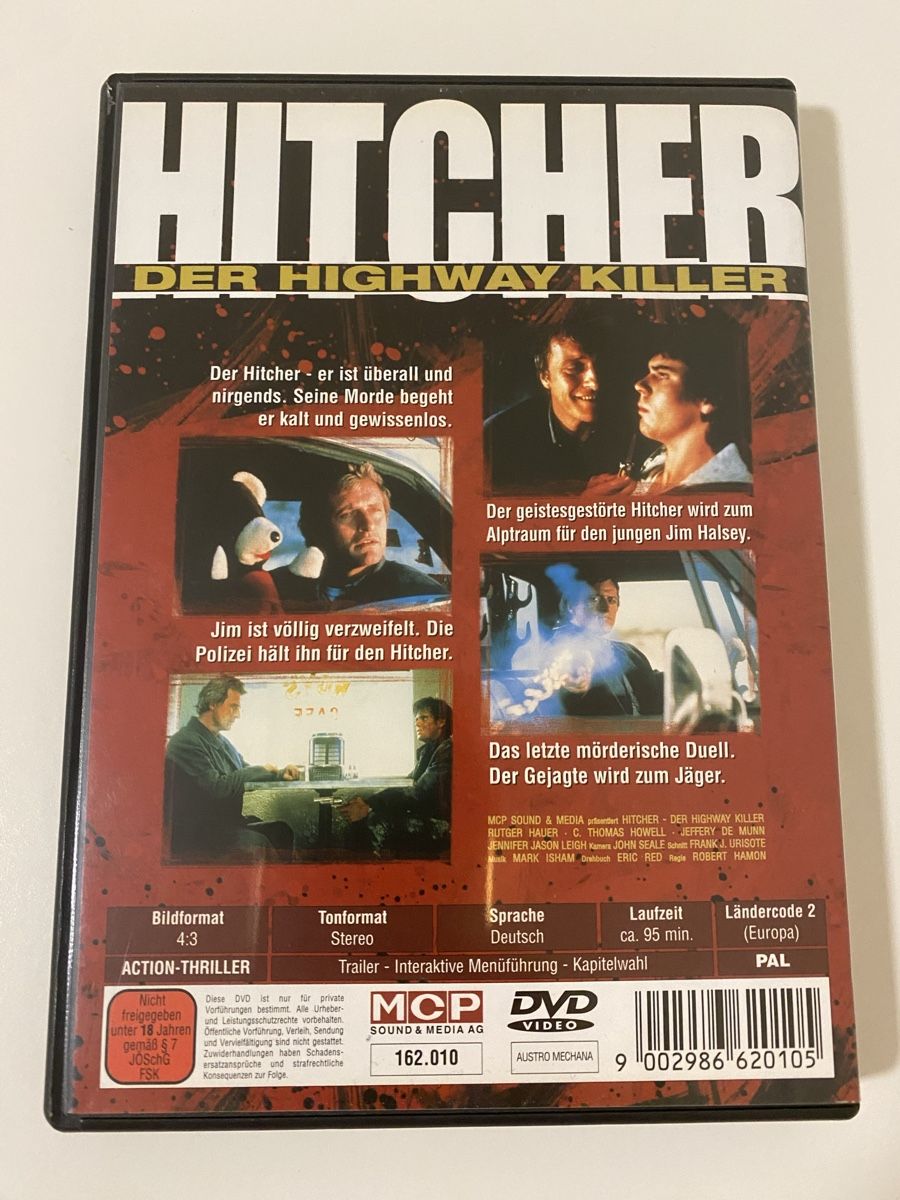 Tutti i DVDs: DVD Hitcher - Der Highway Killer – Usato da Oensingen venduto da mig_99db 2