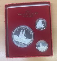 5+2x1Unze Münzset Helvetia Taler Zürich 5 Unzen Silber 1990