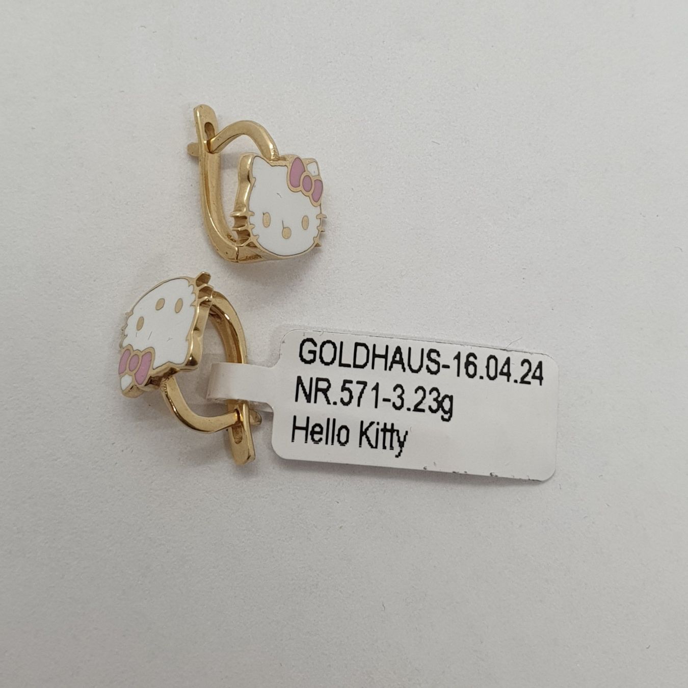 Orecchini pendenti & Orecchini a lobo: Echt 14K Gold - Hello Kitty Ohrringe – Usato da Luzern venduto da Luzern-Goldhaus 1