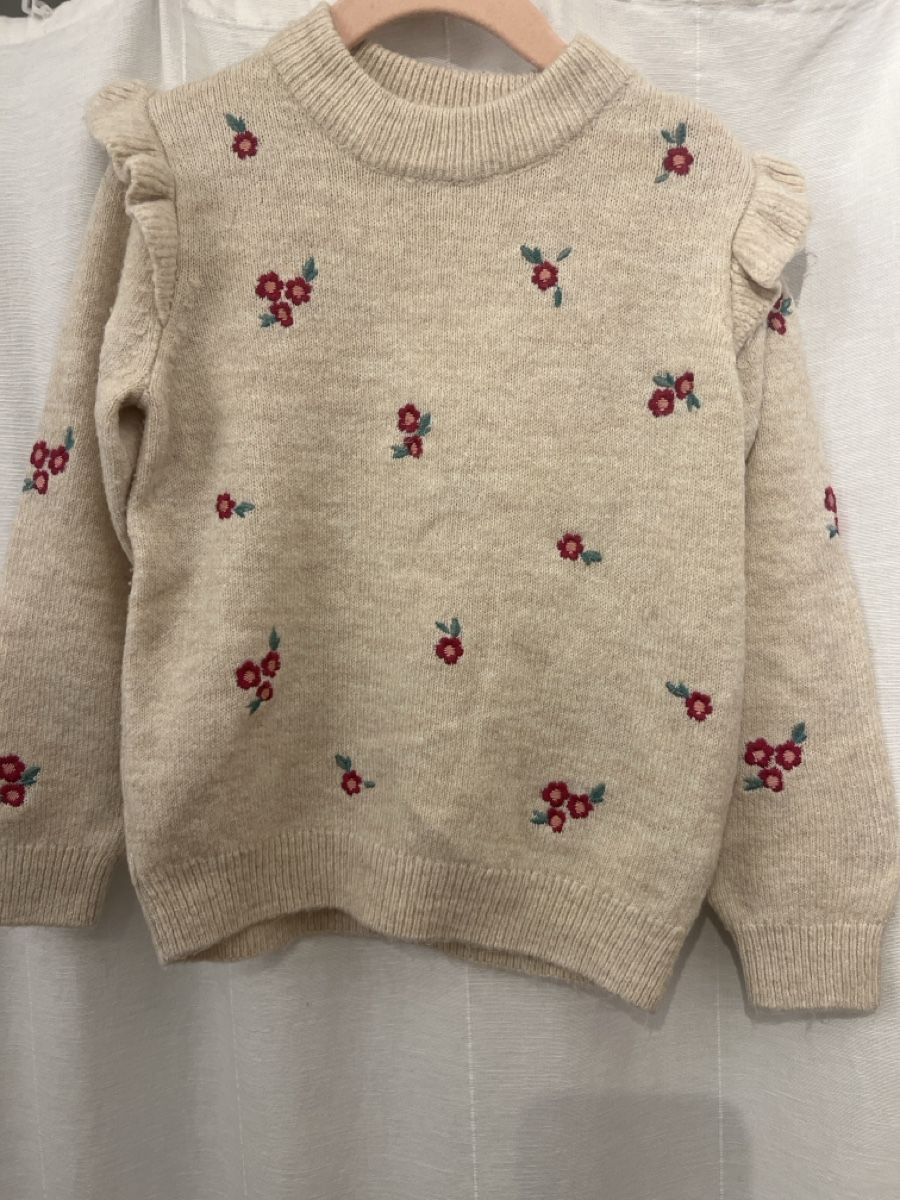 C&A Maglioni & Felpe: C&A Pullover, Gr. 110, beige mit Blumenmuster, Top Zustand! – Nuovo (secondo la descrizione) da Luterbach venduto da vatab