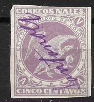 Kolumbien 1876: 5 Centavos lila