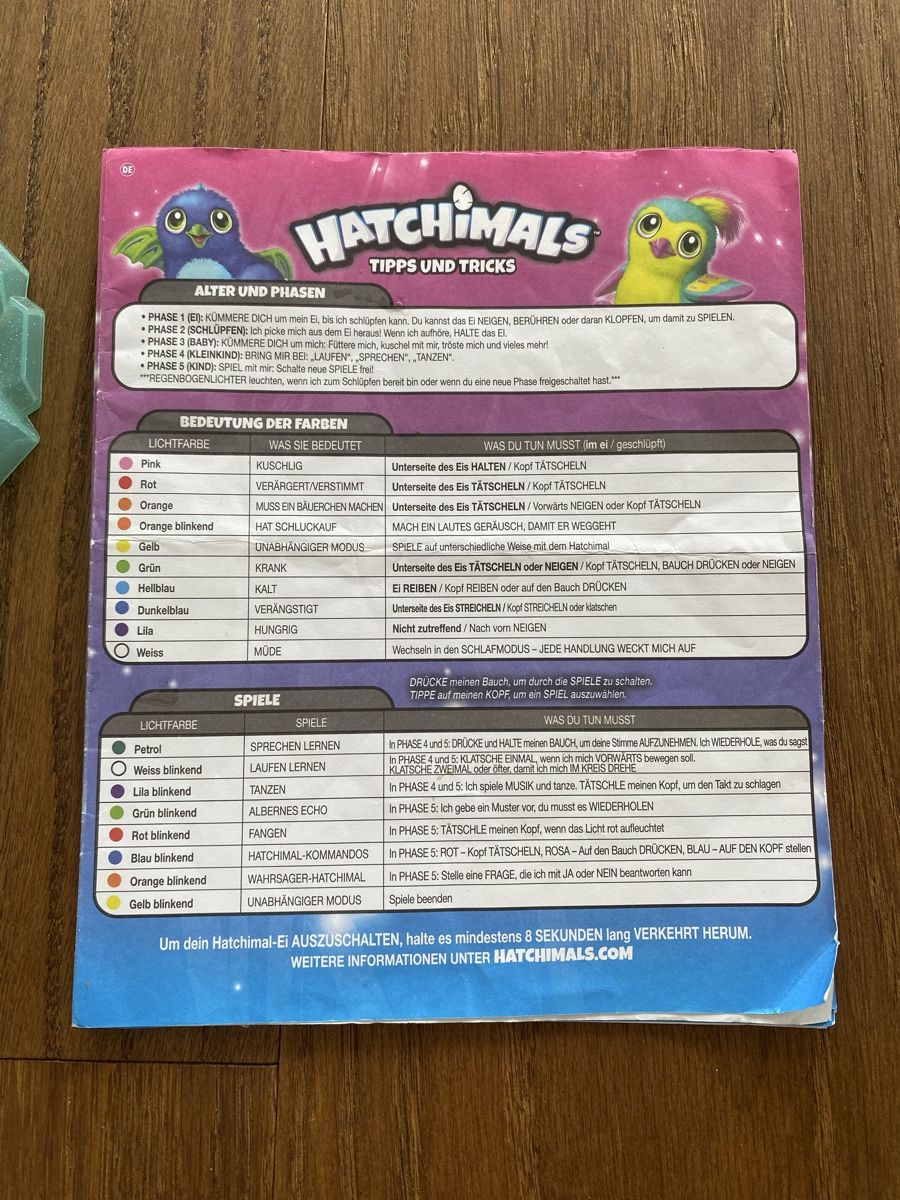 Hatchimals Giocattoli: Hatchimal Vogel türkis – Nuovo (secondo la descrizione) da Meggen venduto da 6003Luzern 5