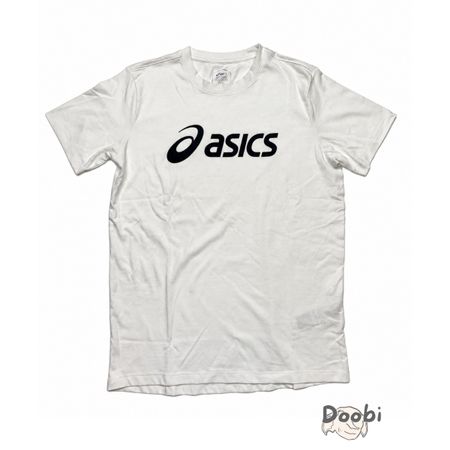 T-shirt Asics blanc logo noir – Taille M