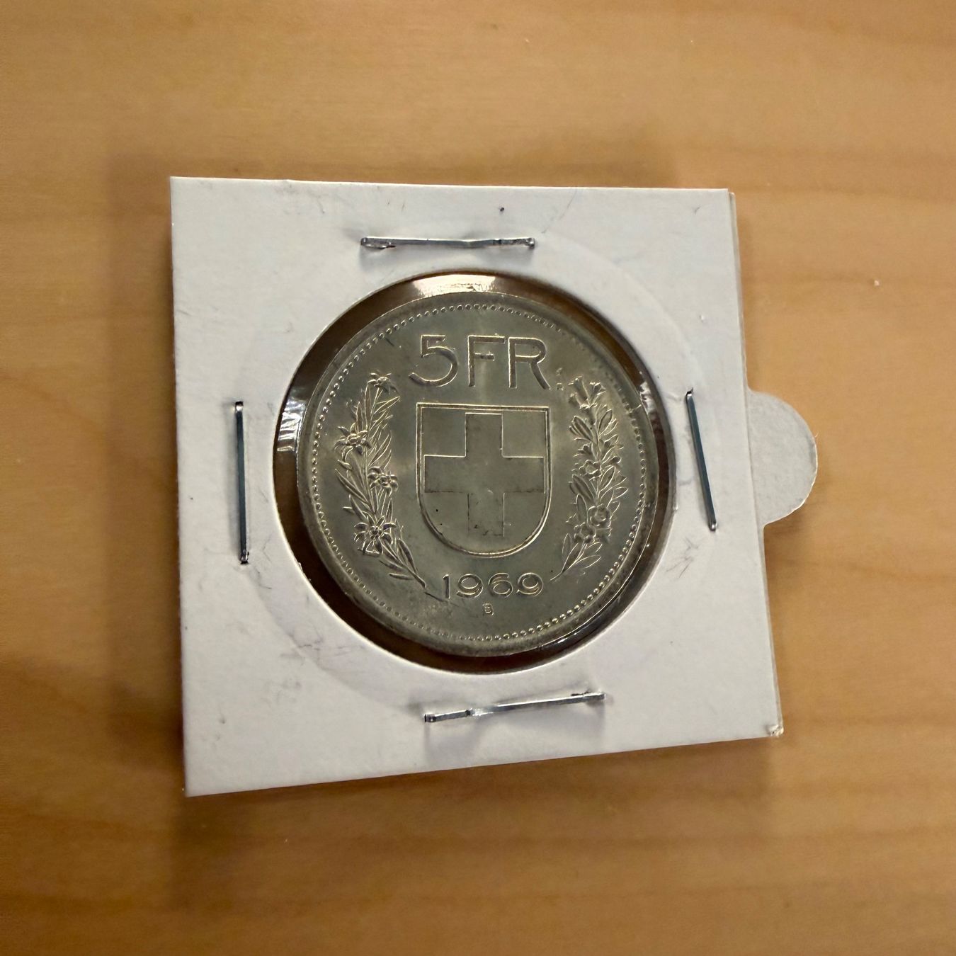 Tutti le monete: Schweizer Silbermünze 5 Franken 1969 – Usato da Wädenswil venduto da NicolaGB
