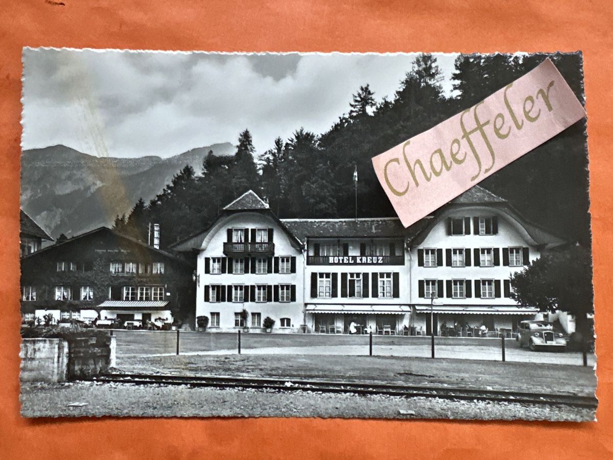 Cartes postales: Hotel Weisses Kreuz Brienz  – D'occasion à Zürich par Chaeffeler