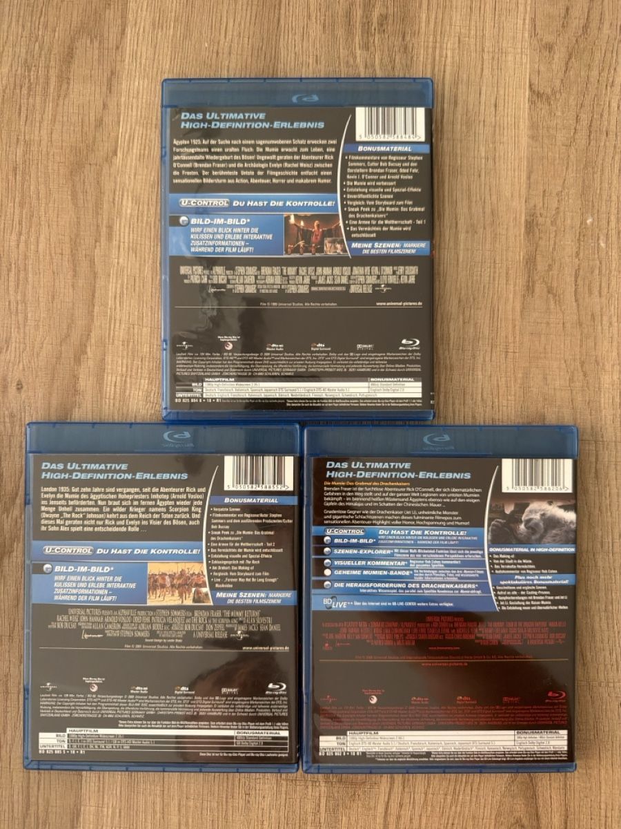 Tutti i DVDs: Die Mumie Trilogie BluRay – Usato da Hagendorn venduto da masterchieff 1