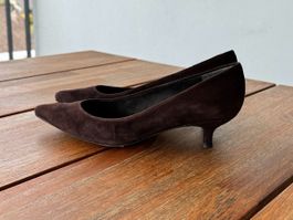 Pumps Wildleder braun, Grösse 37
