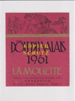 Etikette - Dôle du Valais LA MOUETTE 1961 /bd