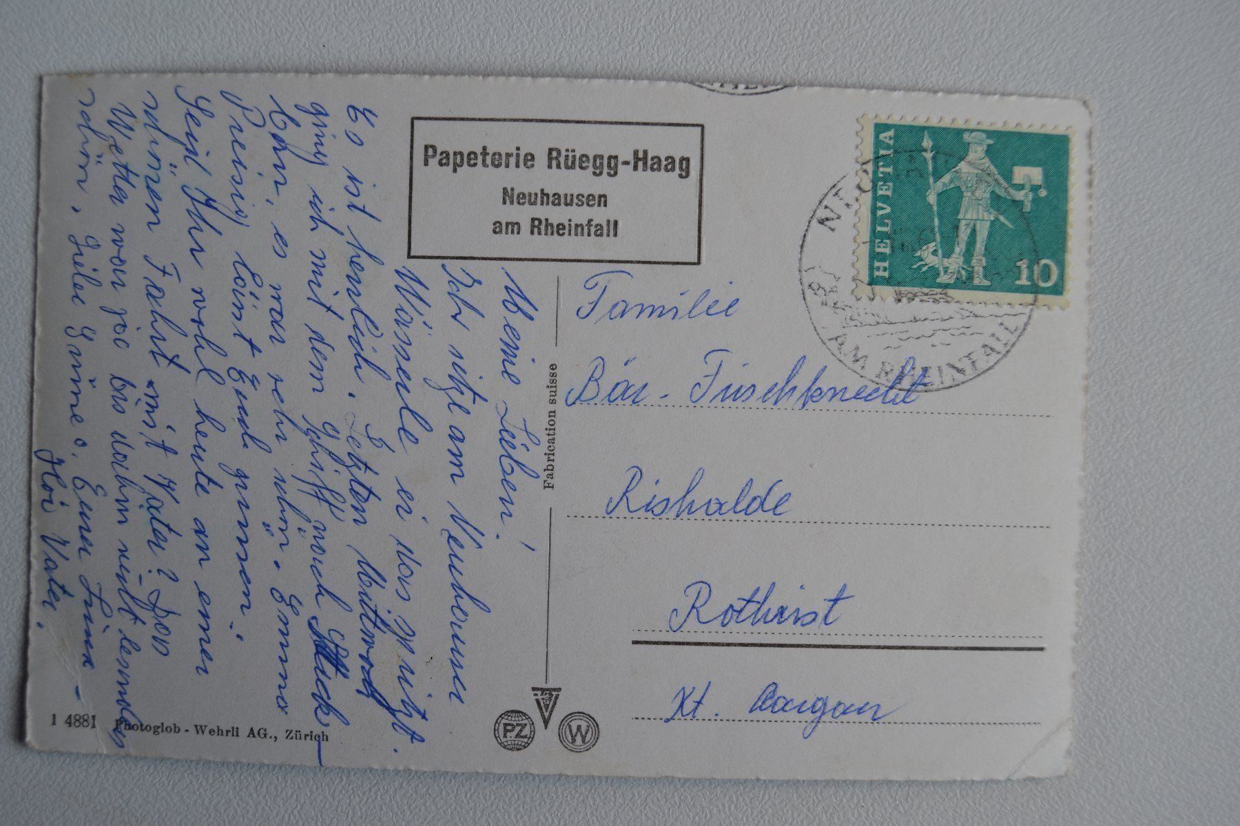 Cartoline postali: Rheinfall bei Neuhausen – Usato da Beinwil am See venduto da kajak55 1