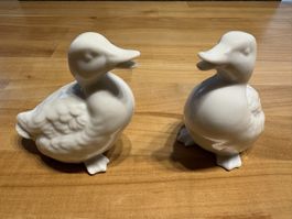 2er Set Keramik Figuren Enten