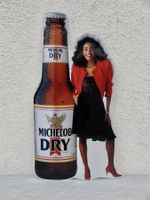 BIER BLECHSCHILD USA MICHELOB DRY 90 x 47 cm