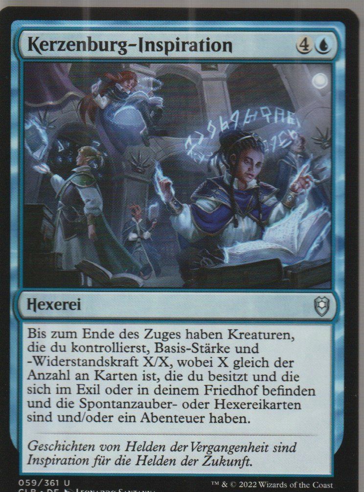 Magic The Gathering Sammelbilder & Trading cards: TCG Magic The Gathering MTG CLB  059 Kerzenburg-Inspiration – Neu (gemäss Beschreibung) aus Vezia von Aquarius_Age