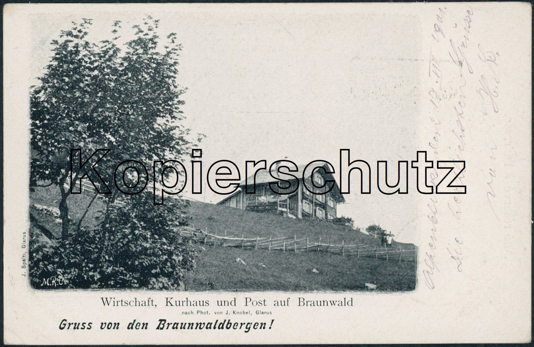 Tutti i francobolli: GL Braunwald - Stabstempel - Linthal - Karte - Post – Usato da Schindellegi venduto da leecollect 1