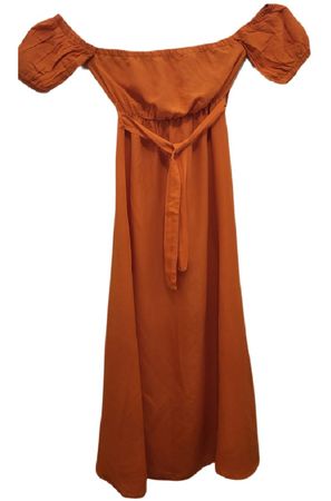 Sommerkleid, orange, schulterfrei, Gr. L - Top Zustand!