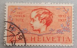 J83 Ret. A von Helvetia retourchiert kat. 85.-