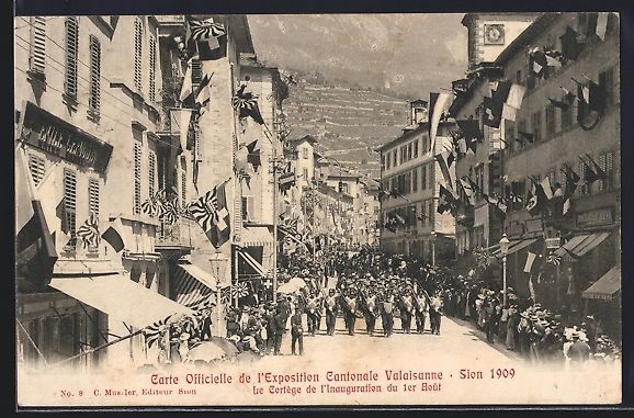 Ansichtskarten: Sion, Exposition Cantonale Valaisanne 19 – Gebraucht aus Berlin von bartko-reher