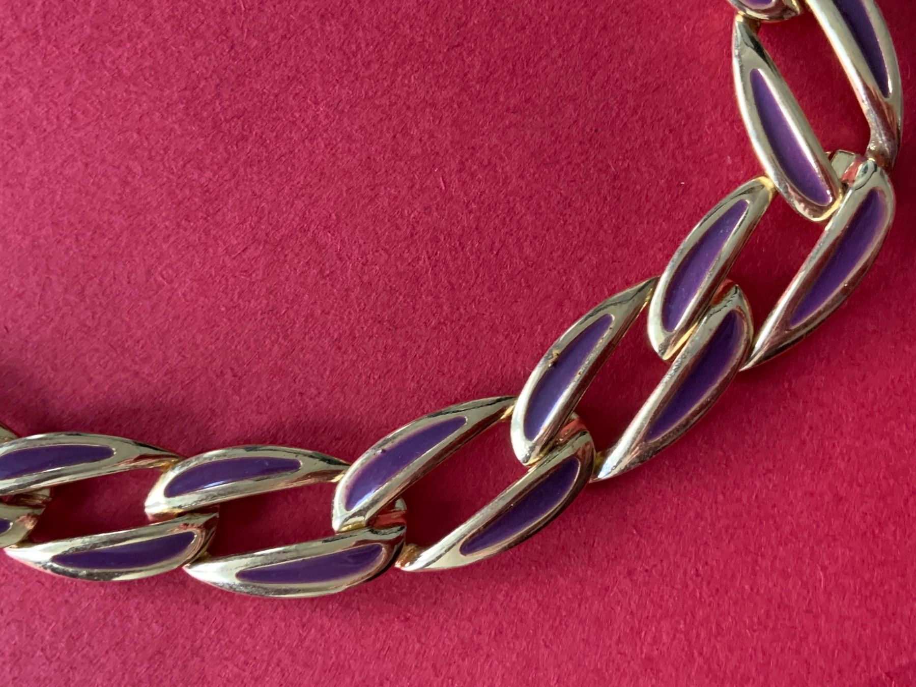 Ketten: Goldkette lila emailliert (42 cm) – Gebraucht aus Dittingen von Bellevista 1