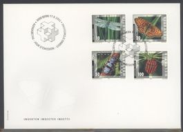 2002, FDC, Dauermarken Insekten
