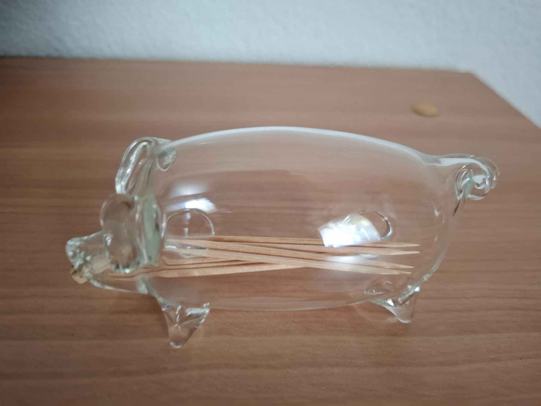Statuette: Zahnstocherhalter Schwein aus Glas – Nuovo (secondo la descrizione) da Dietikon venduto da oldi53