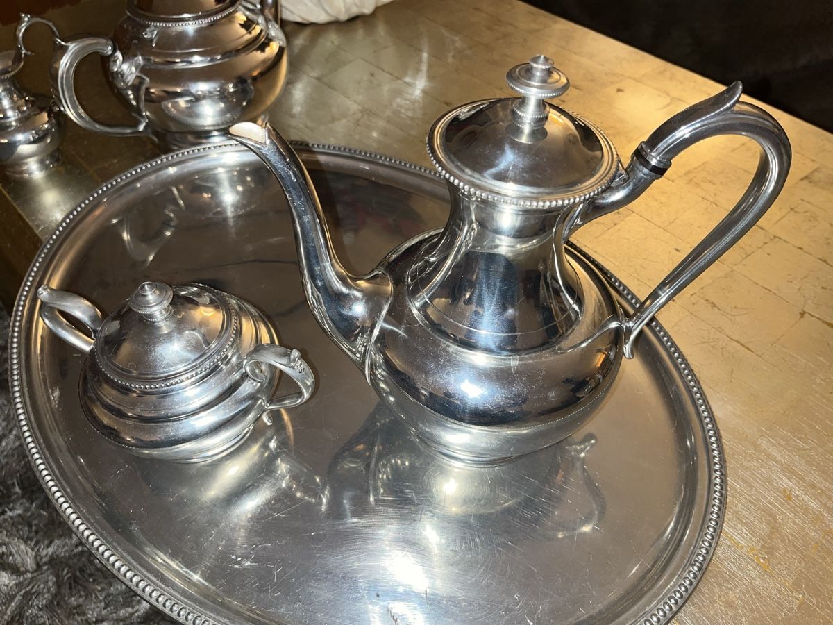 Set di piatti: James Dixon Silber Tee/Kaffee Set +Tablett, Vintage! – Usato da Rüti ZH venduto da Walti0 8
