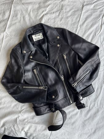 Acne Studios Leather Jacket, size 36, biker style
