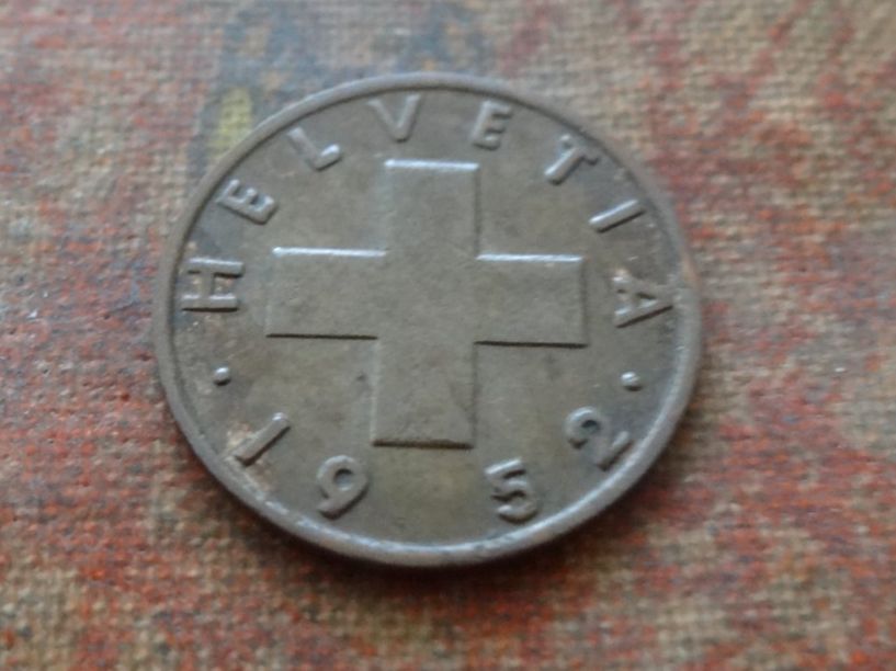 Tutti le monete: 1 Rp. 1952   (B) – Usato da Romanel-sur-Lausanne venduto da Swift13