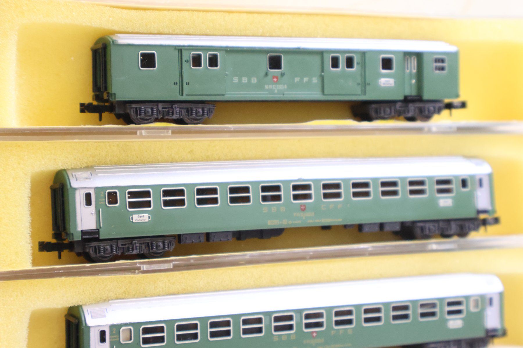 Trix Modellini di ferrovie: Minitrix 5 x SBB Reisezuwagen Set - Spur N – Usato da Winterthur venduto da Monstera 4