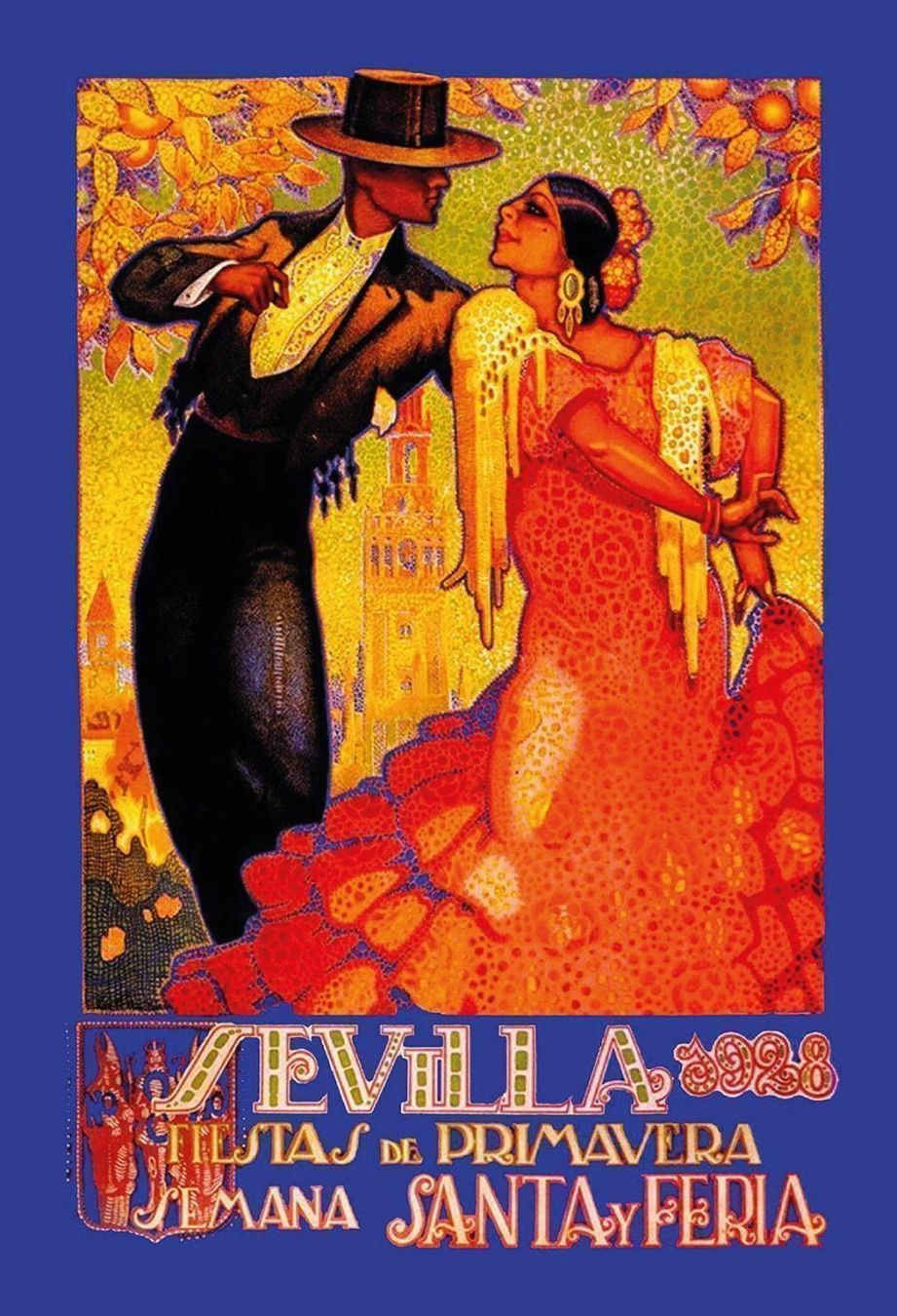 Insegne: Blechschild-SEVILLA SANTA FERIA TANZ SPA – Nuovo e nell'imballaggio originale da Rupperswil venduto da big-one-sale