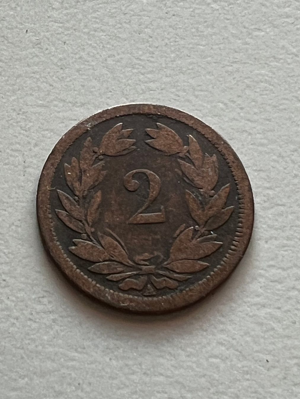 Alle Münzen: 2 Rp. 1851 – Gebraucht aus Schötz von Odpa 1