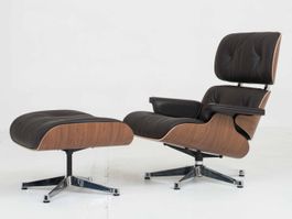 Vitra Lounge Chair von Charles & Ray Eames, XL Nussbaum