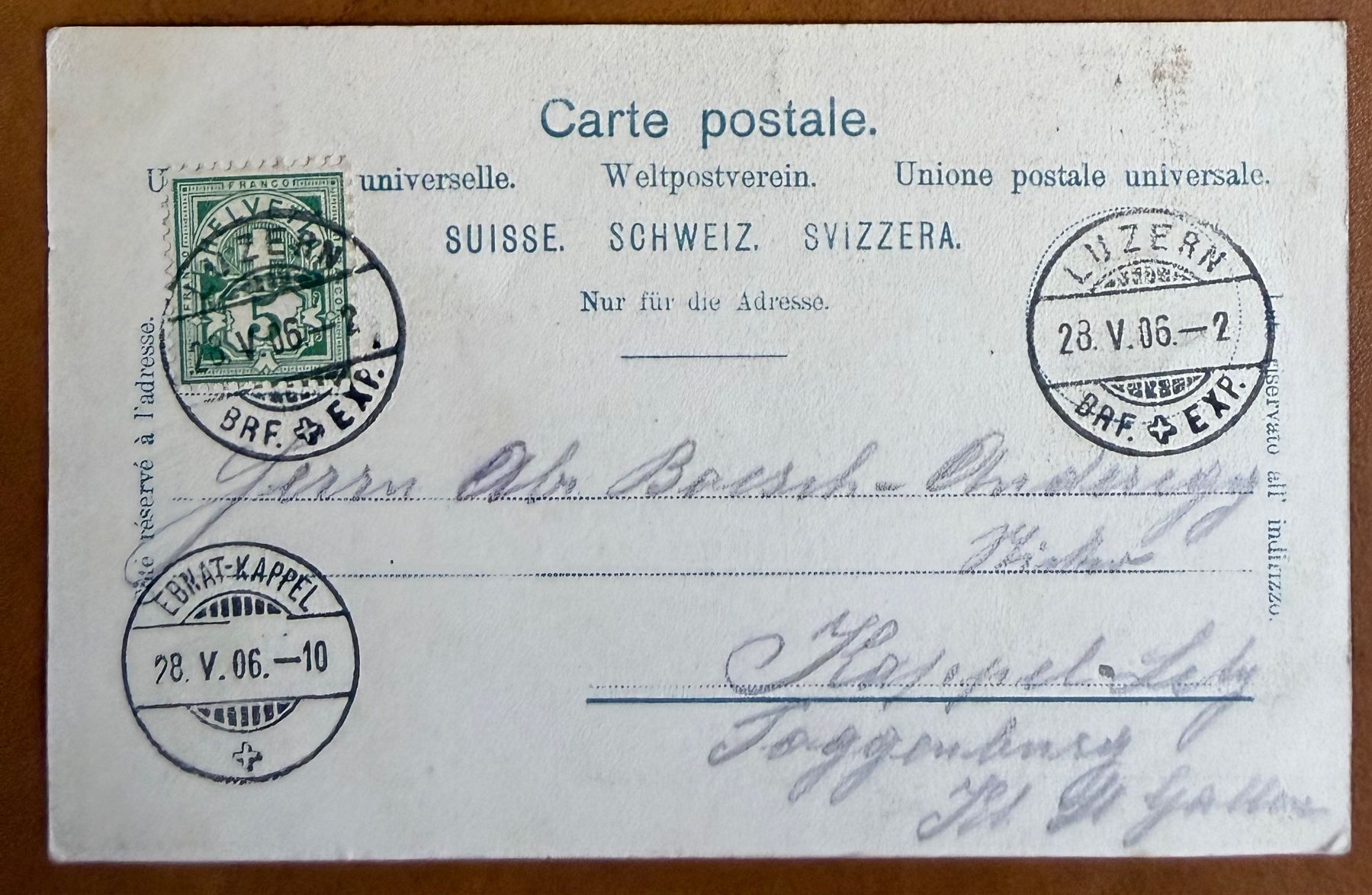 Cartoline postali: Luzern - Nölliturm 1906 – Usato da Lutry venduto da Ediego 1