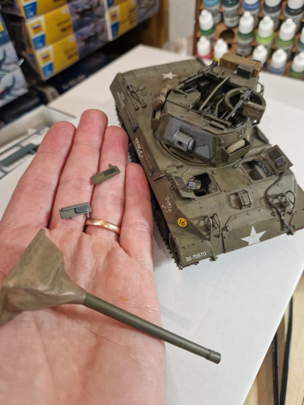 Kit di modellismo & Modellini statici: 1/35 M18 Hellcat tank gebaut – Usato da Ponte Capriasca venduto da nikfolle 6