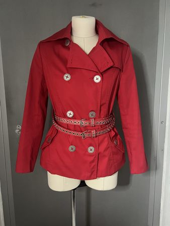 Designer Trenchcoat – stilvoller Damenmantel, Grösse 34