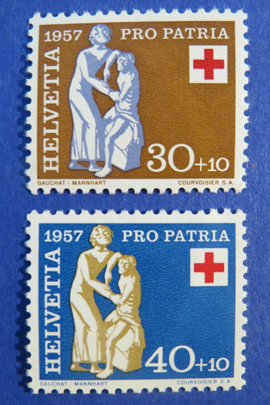 Tutti i francobolli: Serie Pro Patria 1957 postfrisch **,  - SBK: 15.-. – Nuovo (secondo la descrizione) da Brunnen venduto da Kumari 1