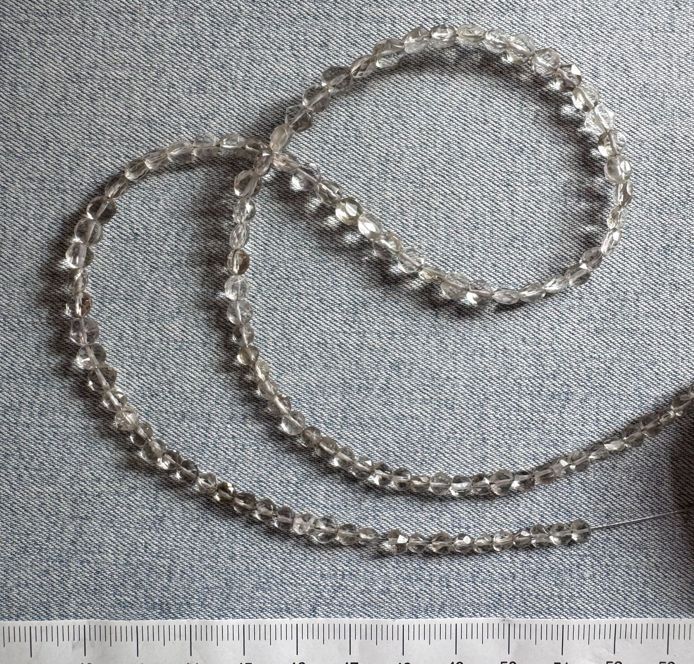 Catenine: Quartz  4 bis 5 mm!!!  facettiert  46 cm   unikat – Nuovo e nell'imballaggio originale da Leuggern venduto da gemshow 5